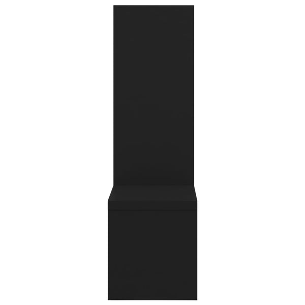 Schwarze Wandregale 2er Set 50x15x50 cm