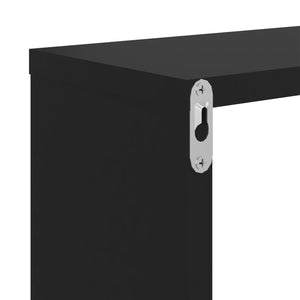 Schwarze Wandregale 2er Set 50x15x50 cm