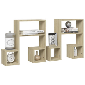 Wandregale Sonoma-Eiche 50x15x50 cm, 2er-Set