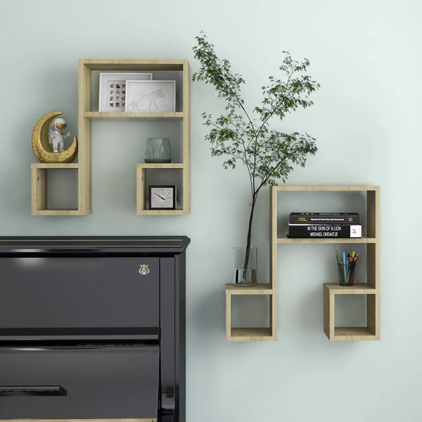 Wandregale Sonoma-Eiche 50x15x50 cm, 2er-Set