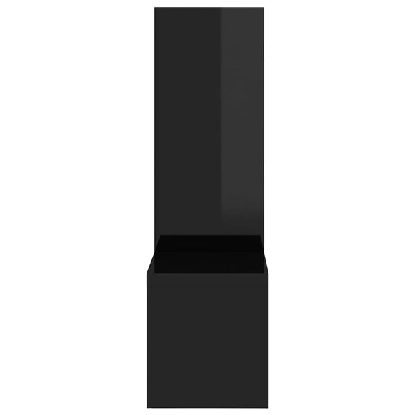 Schwarze Wandregale, 2er Set, 50 cm