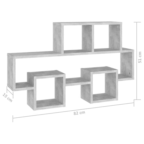 Auto Wandregal Betongrau 82cm