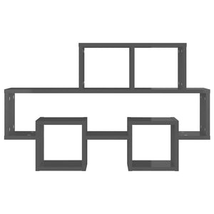 Auto Wandregal Grau Hochglanz