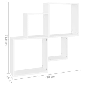 Weißes Würfelregal 80x15x78,5 cm