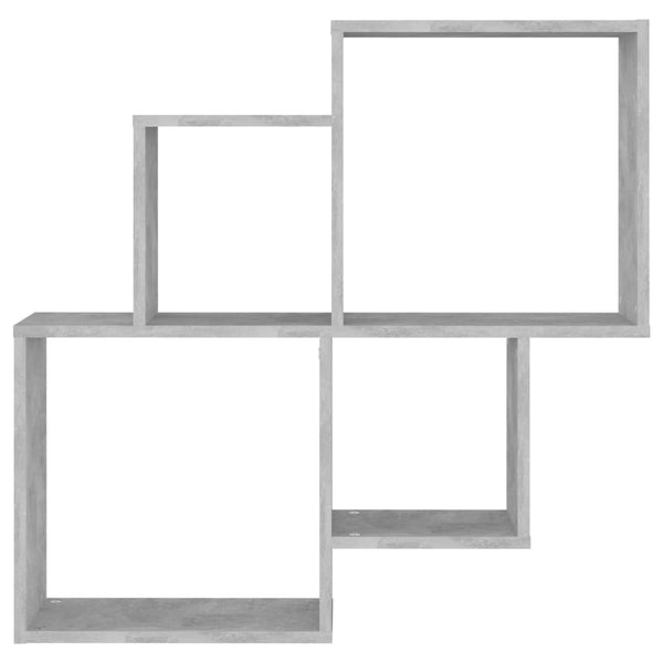 vidaXL Étagère cube gris béton 80x15x78,5 cm Bois d'ingénierie