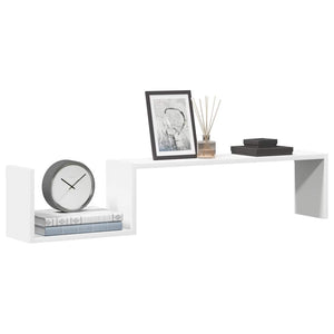 Weiße Wandregale, 2er Set, 100 cm