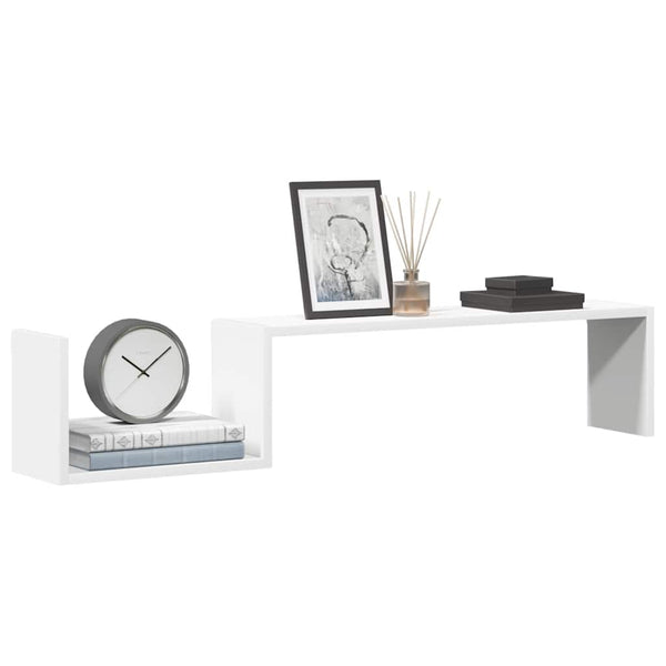 Weiße Wandregale, 2er Set, 100 cm