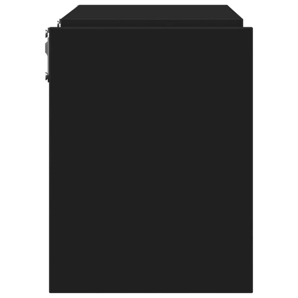 Schwarze Wandregale, 2er-Set, 100 cm