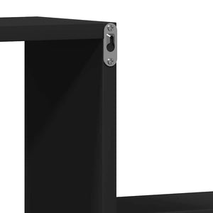 Schwarze Wandregale, 2er-Set, 100 cm