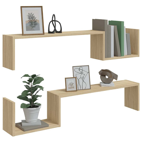 Wandregale Sonoma Eiche 100 cm, 2er Set