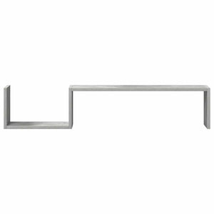 Betongraue Wandregale, 2er-Set