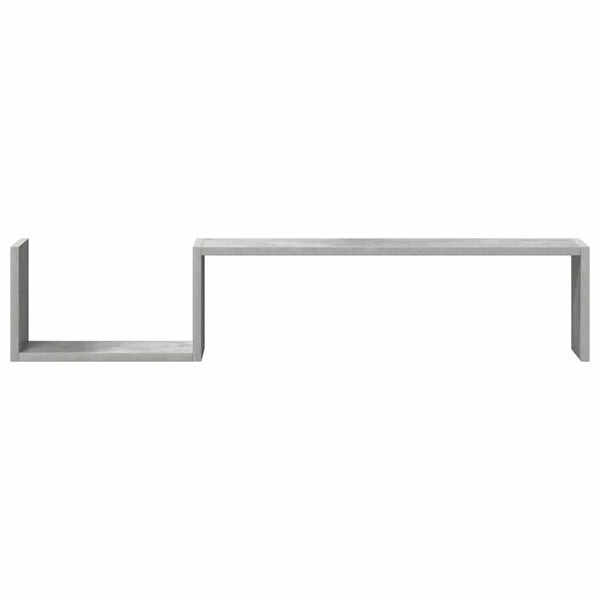 Betongraue Wandregale, 2er-Set