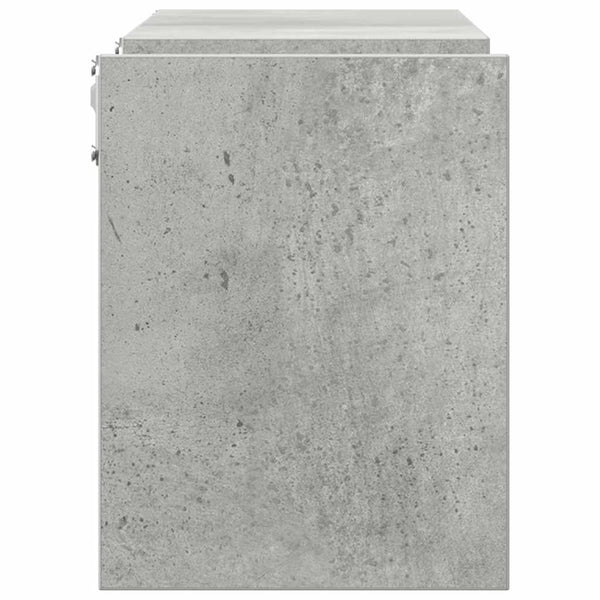 Betongraue Wandregale, 2er-Set