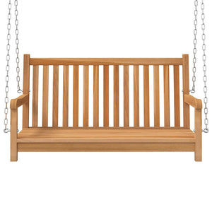 Hollywoodschaukel Massivholz Teak 114x60x64 cm