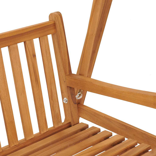 Hollywoodschaukel 174 cm Massivholz Teak