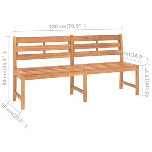 vidaXL Banc de jardin 180 cm en teck massif