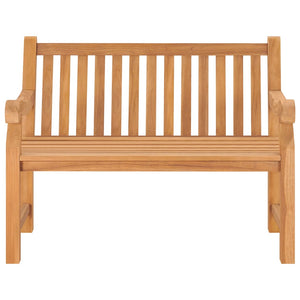 vidaXL Banc de jardin 114 cm en teck massif