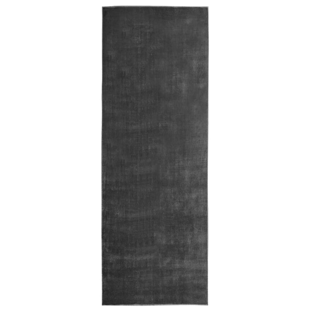 Waschbarer Teppichläufer Anthrazit 80x300 cm