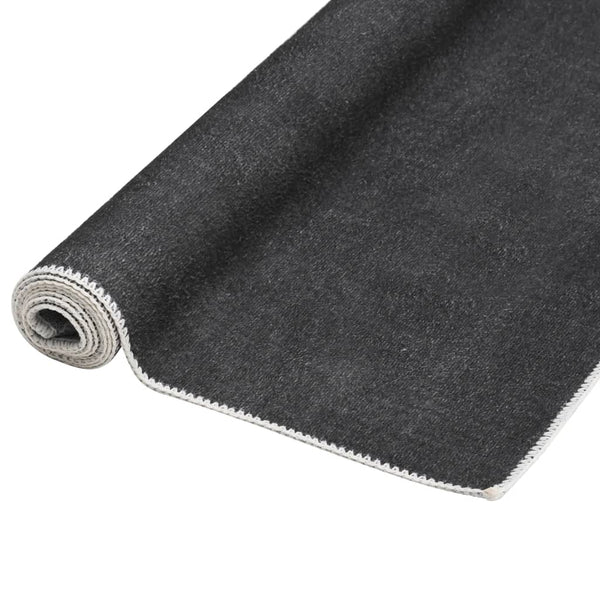 Waschbarer Teppichläufer Anthrazit 80x300 cm
