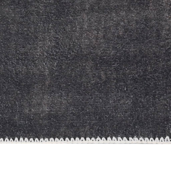 Waschbarer Teppichläufer Anthrazit 80x300 cm