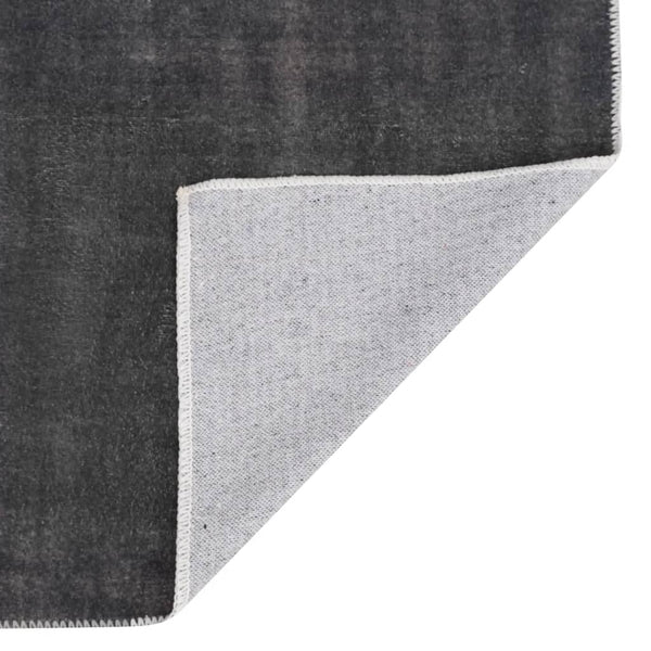 Waschbarer Teppichläufer Anthrazit 80x300 cm
