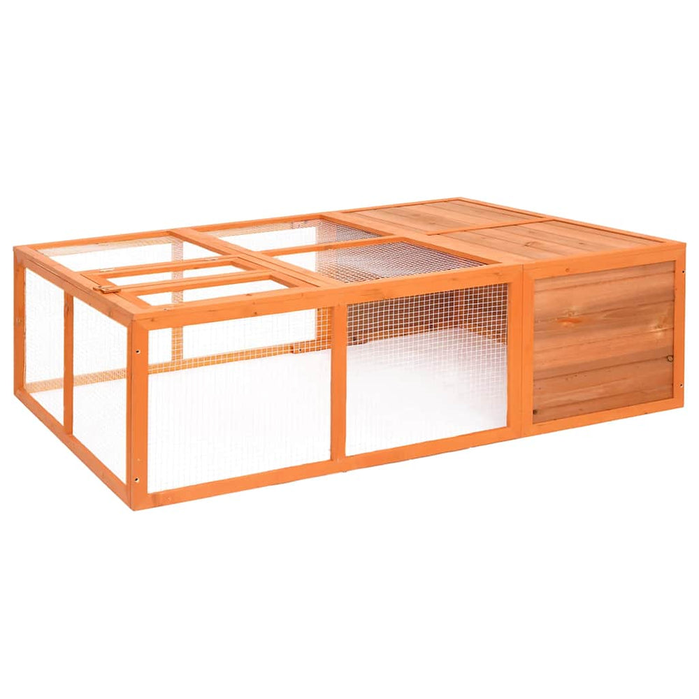 Garten-Tierkäfig 150x100x50 cm Massivholz Tanne