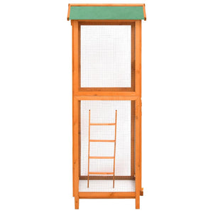 Vogelkäfig 68x62x166 cm Massivholz Fichte