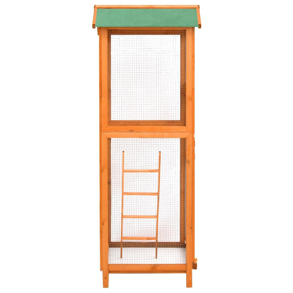 Vogelkäfig 68x62x166 cm Massivholz Fichte