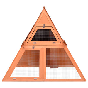Kaninchenstall 152x127x109,5 cm Massivholz Tanne