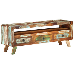TV-Schrank Altholz Massiv Mehrfarbig 110 cm