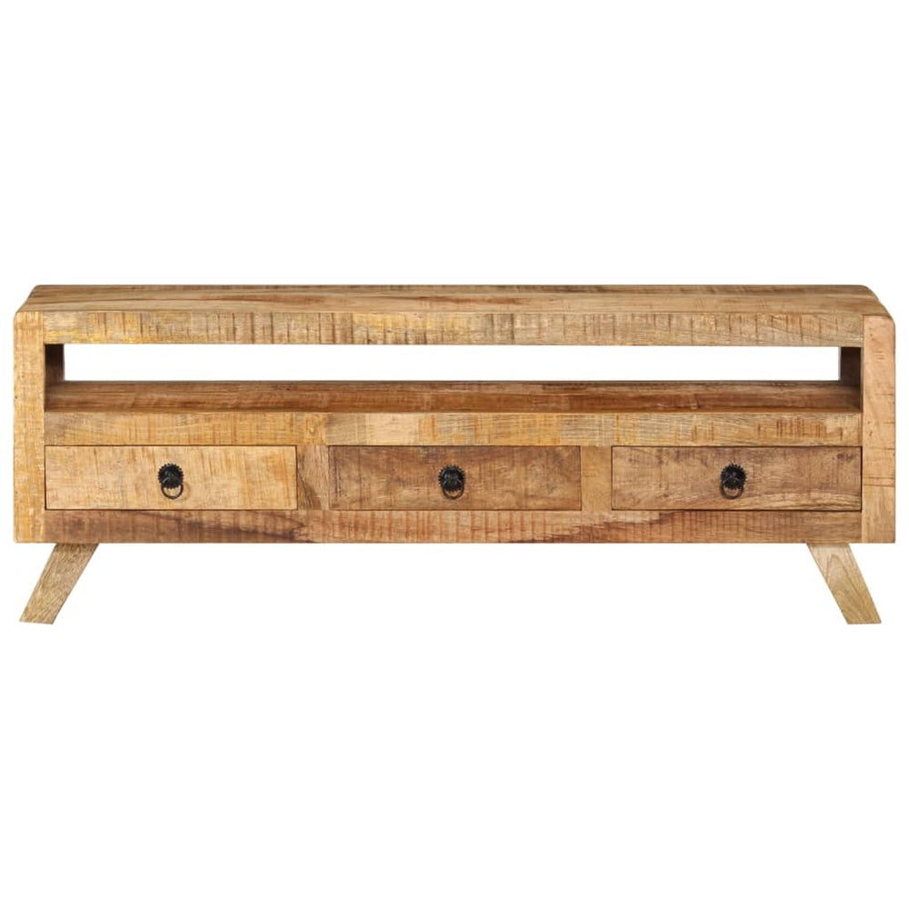 vidaXL Meuble TV 110x30x40 cm Bois de manguier massif