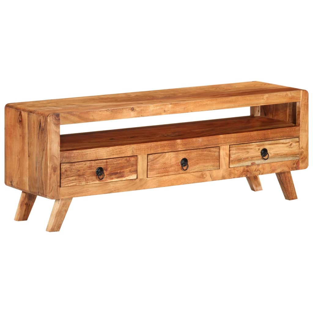 Meuble TV vidaXL 110x30x40 cm Bois d'acacia massif