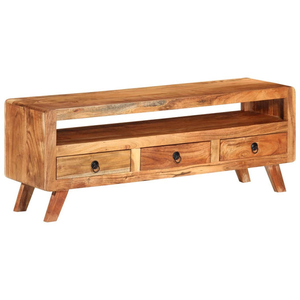 Meuble TV vidaXL 110x30x40 cm Bois d'acacia massif