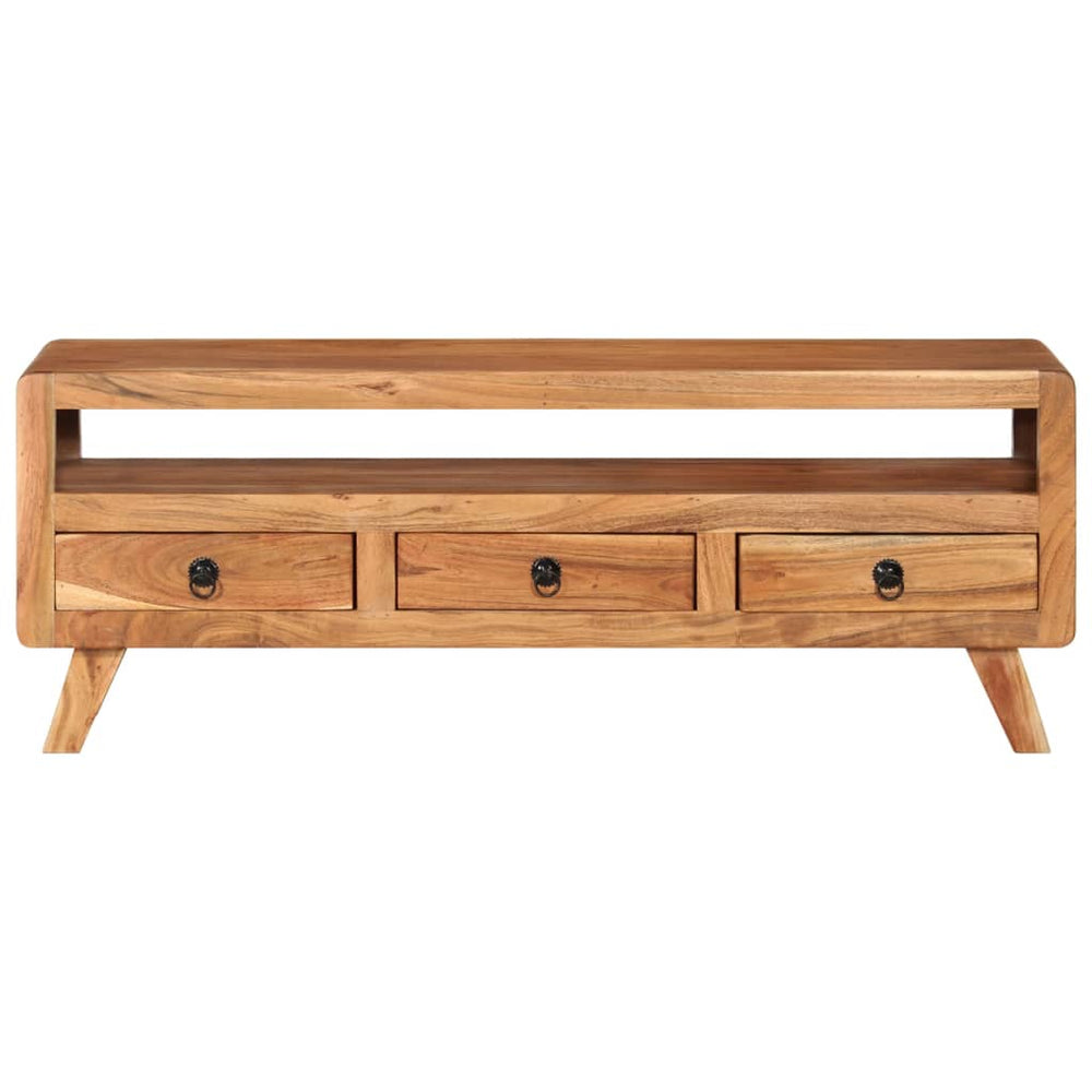 Meuble TV vidaXL 110x30x40 cm Bois d'acacia massif