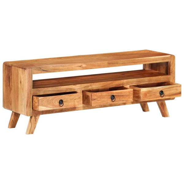 Meuble TV vidaXL 110x30x40 cm Bois d'acacia massif
