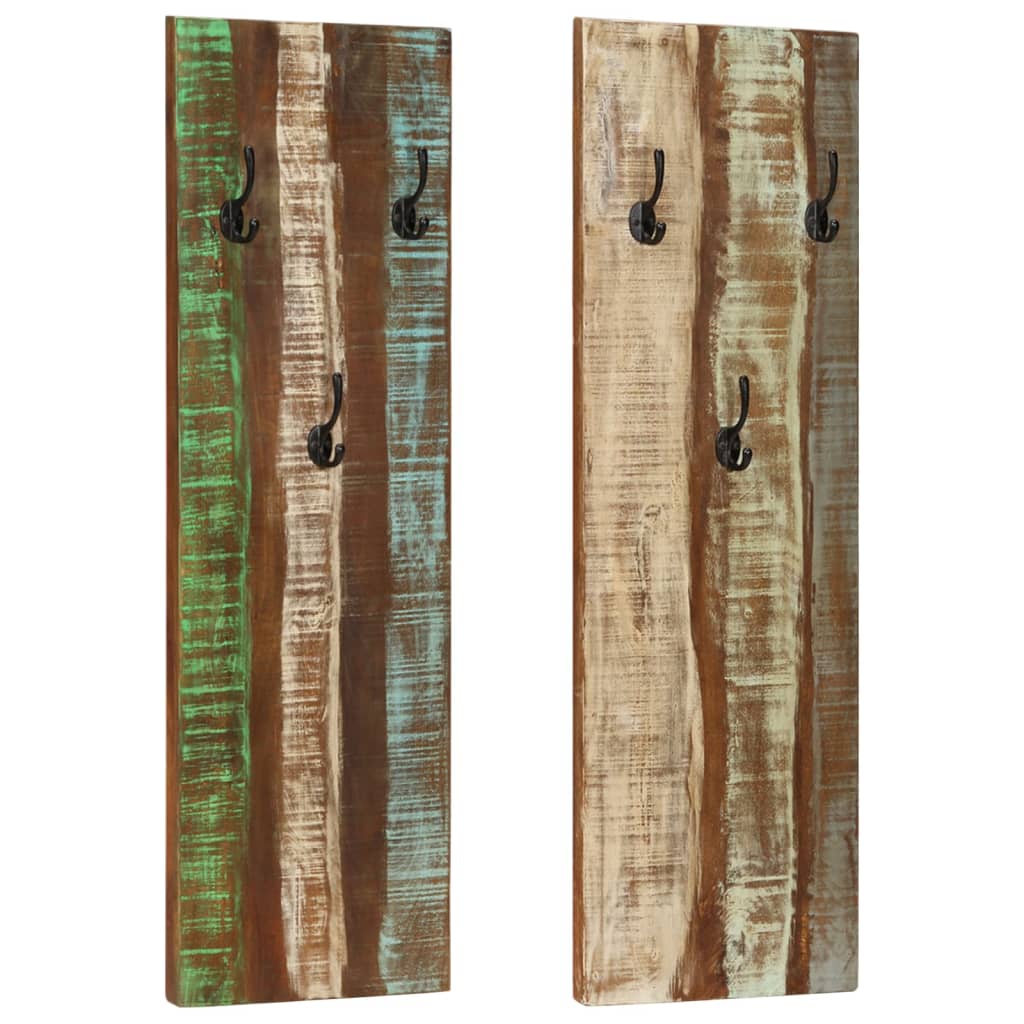 Wandgarderoben Set 2 Stk. Altholz 36x110cm