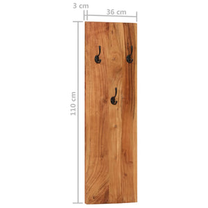 Wandgarderobe Akazie Massivholz 2er Set