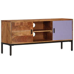 TV-Schrank Akazie Massivholz 110 cm Honigbraun/Grau