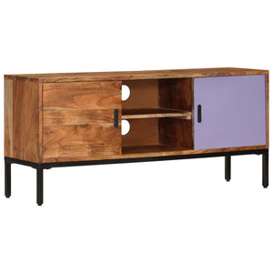 TV-Schrank Akazie Massivholz 110 cm Honigbraun/Grau