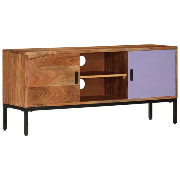 TV-Schrank Akazie Massivholz 110 cm Honigbraun/Grau