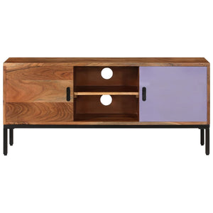 TV-Schrank Akazie Massivholz 110 cm Honigbraun/Grau