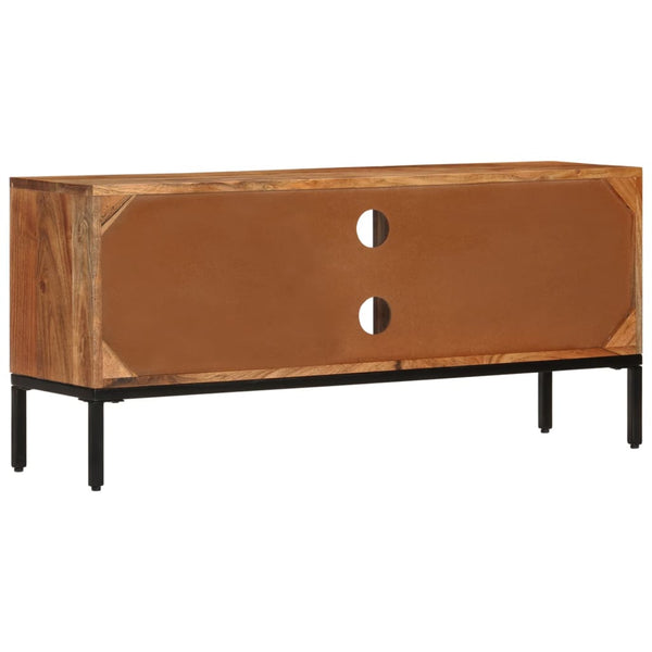 TV-Schrank Akazie Massivholz 110 cm Honigbraun/Grau