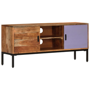 TV-Schrank Akazie Massivholz 110 cm Honigbraun/Grau