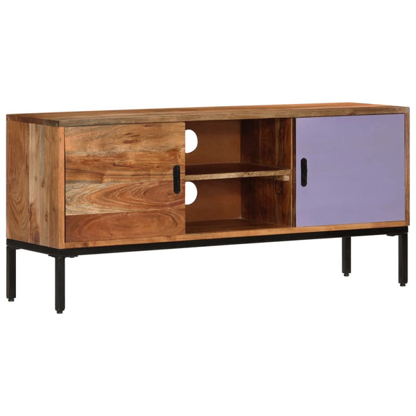 TV-Schrank Akazie Massivholz 110 cm Honigbraun/Grau