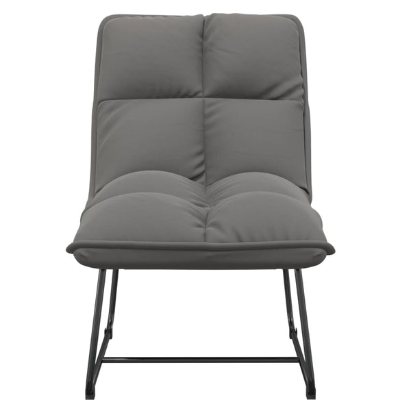 vidaXL Chaise longue avec cadre en métal Gris clair Velours