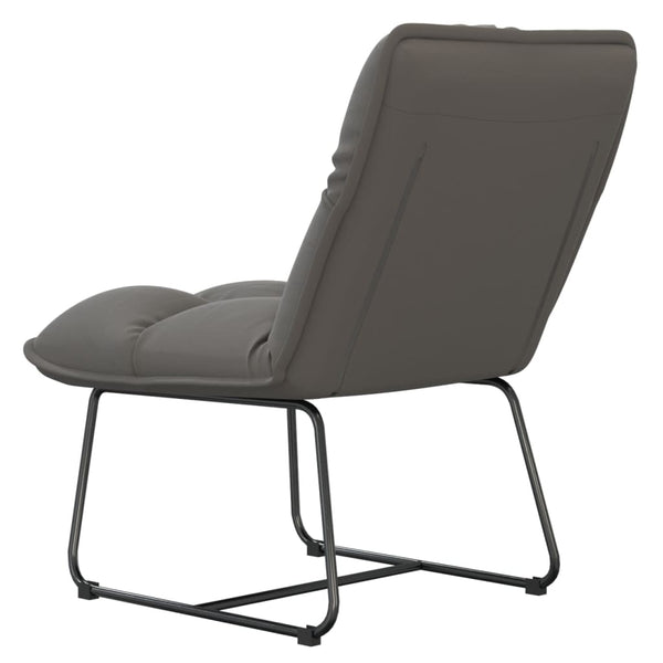 vidaXL Chaise longue avec cadre en métal Gris clair Velours