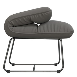 vidaXL Chaise longue avec cadre en métal Gris clair Velours