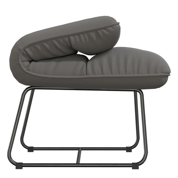 vidaXL Chaise longue avec cadre en métal Gris clair Velours