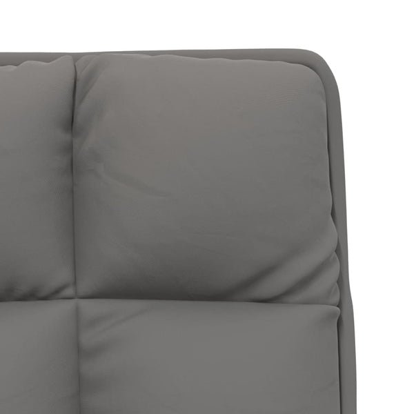 vidaXL Chaise longue avec cadre en métal Gris clair Velours