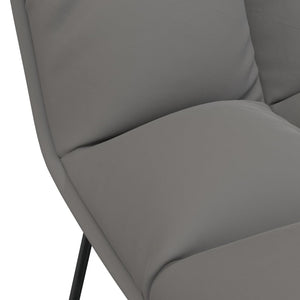 vidaXL Chaise longue avec cadre en métal Gris clair Velours